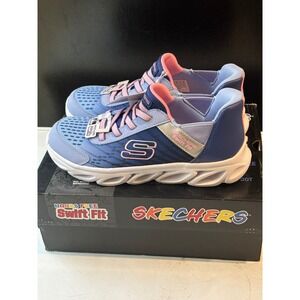 Skechers Kids Hands Free Swift Fit Sneaker Navy Multi 17413LS Size 4 NEW